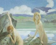 Paul Emile Chabas Two Bathers USA oil painting artist